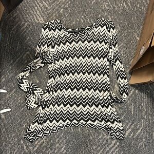 Generation Love Monochrome Geometric Top see through. Open piece in the back